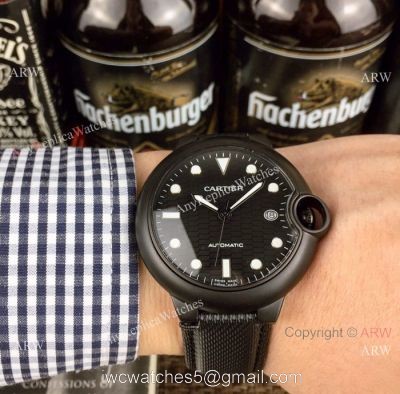Replica Cartier Ballon Bleu de Black PVD watches New Model 1