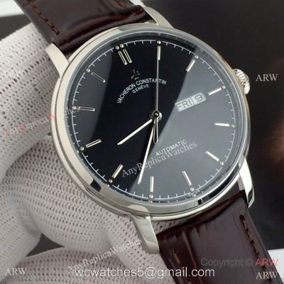 Replica Vacheron Constantin Geneve Day-Date watches Black Dial 39mm 1