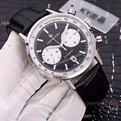High Quality Copy Hamilton Grand Complications Men Watch SS Black Dial 1