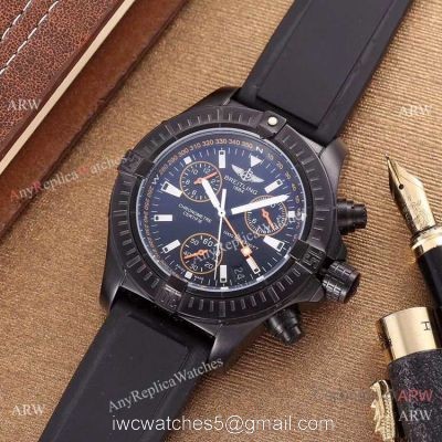 Japan Grade Copy Breitling Avenger Seawolf Chronograph Watches Black Rubber Strap 1