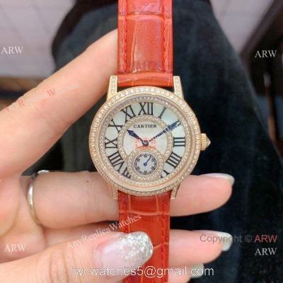Cartier fashion watches for Women Gold Diamond Case 1
