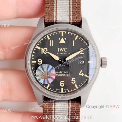 (M+) Swiss IWC Mark XVIII Replica Watch Titanium Nylon Strap 1