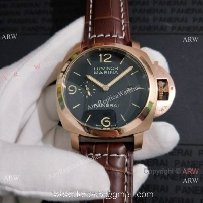 Best Quality Panerai Luminor Marina Rose Gold 44mm Copy Wristwatch 1