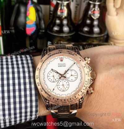 Rolex Bamford Daytona Rose Gold 42mm Watch Vintage Rolex Replica Watches 1