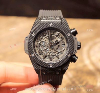 Hublot Big Bang King Chronograph Watch Black Case Rubber Strap 1
