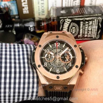 New Replica Hublot Big Bang King Unico Watch Rose Gold Case 1