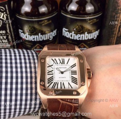 Cartier Santos 100th Anniversary Rose Gold Replica watch for Sale 1