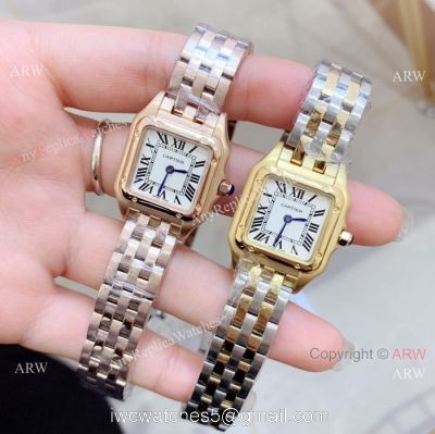 Fake Cartier Panthere de White Roman Dial Watch Small size 22mm 1
