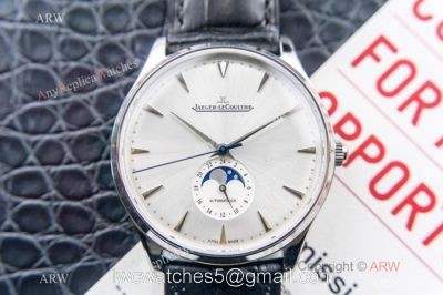 Swiss Copy Jaeger-LeCoultre Master Ultra Thin Moon Watch 39mm SS Silver Face 1