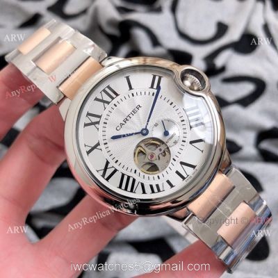 Ballon Bleu de Cartier 82S5 Replica Watch Two Tone Rose Gold Swiss Quality 1