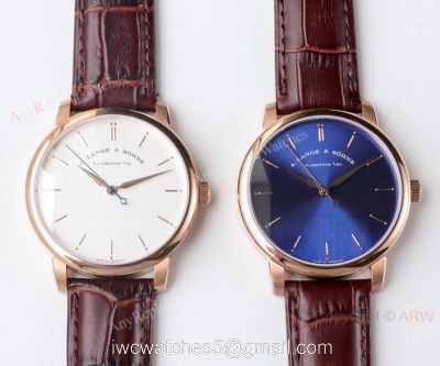 Swiss Copy A.Lange Sohne Saxonia Thin Rose Gold watch 9015 Movement 1