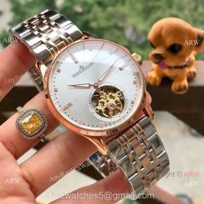 Copy Jaeger LeCoultre Master Tourbillon Watches Two Tone Rose Gold 1
