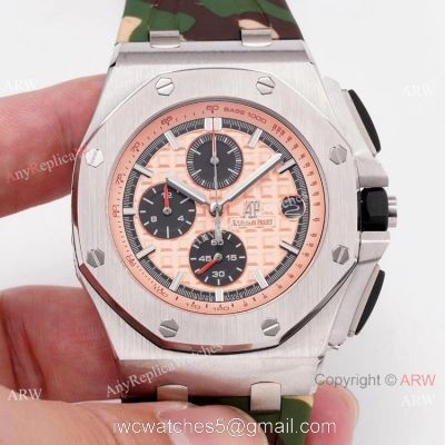 2019 Copy Audemars Piguet Royal Oak Offshore Watch SS Camouflage Strap 1
