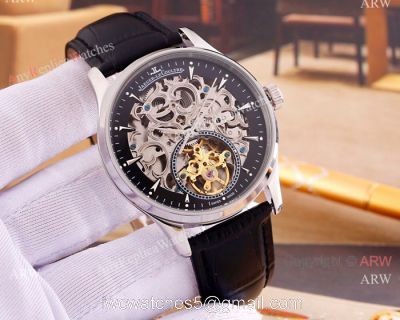 Fake Jaeger-LeCoultre Master Ultra Thin Tourbillon Watches SS Skeleton Dial 1