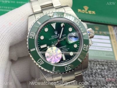 AJ Factory A7 Version Submariner Rolex Hulk Replica Watch Ss Green Ceramic 1