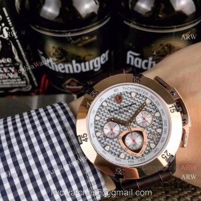 Copy Lamborghini Herrenuhr Quartz watch Rose Gold Bezel Silver Dial 1