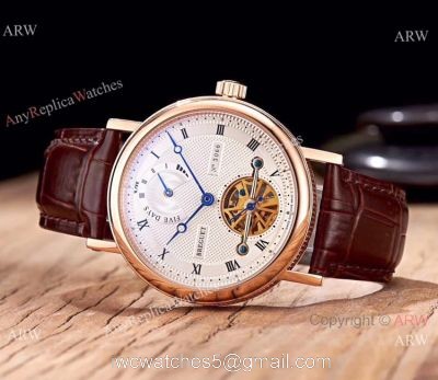 Replica Breguet Tourbillon Automatic 43mm Men Watch Rose Gold 1