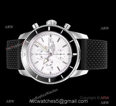 Swiss Grade Breitling Superocean Heritage Copy Watch SS White Dial 1