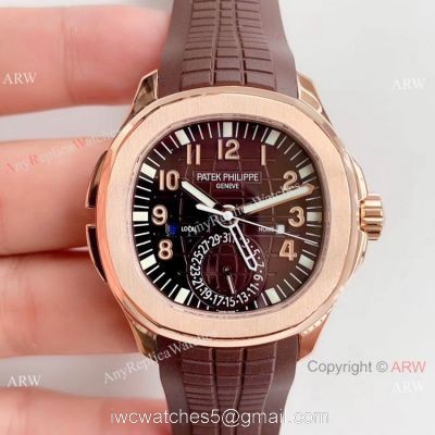 (GR) Swiss Grade Patek Philippe Aquanaut Travel Time Rose Gold Watch 1