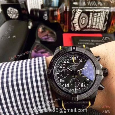 Best Copy Breitling Avenger Hurricane Solid Black Watch 43mm 1