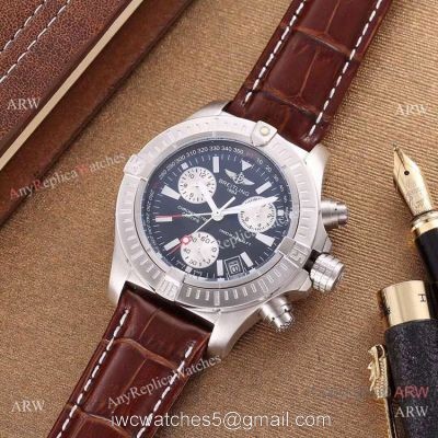 New Copy Breitling Avenger seawolf Chronograph Watch SS Black Dial 1
