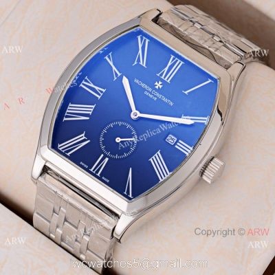 Buy Vacheron Constantin Geneve Fake Stianless steel Blue Dial Wristwatch 1