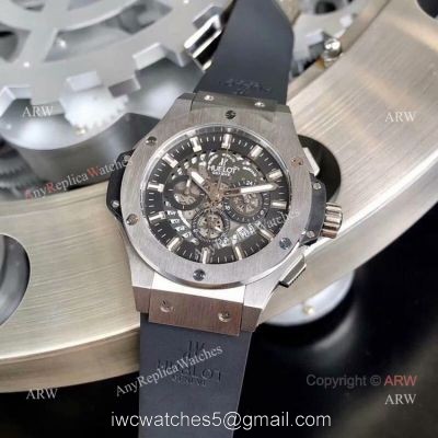 Fake Hublot Big Bang Chronograph Men Watch SS Black Rubber Band 1