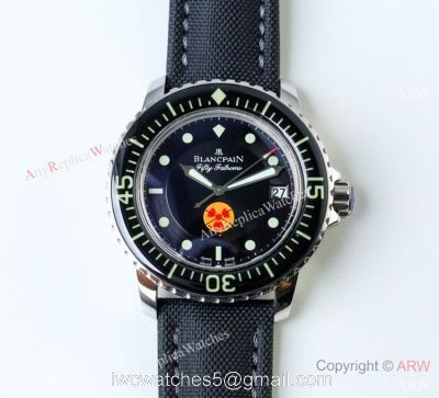 Best 1:1 Replica Blancpain Fifty Fathoms &8216;Tribute to Fifty Fathoms Watch SS Black Bezel 1