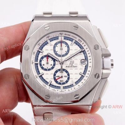 Audemars Piguet Royal Oak Offshore Chronograph SS White Dial 44mm watch Best Copy 1