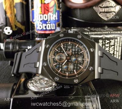 Best Audemars Piguet Royal Oak Offshore Replica Watches Black Case Rose Gold Marker 1