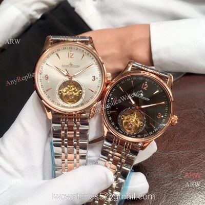 Best Copy Jaeger-LeCoultre Two Tone Rose Gold Tourbillon Watch 42mm 1