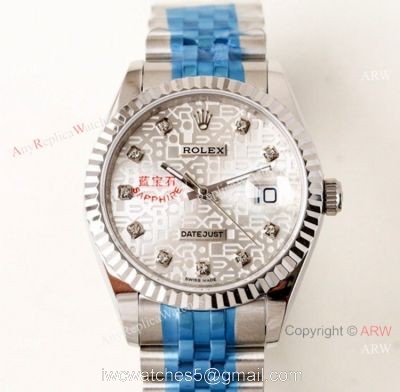 Swiss Replica Rolex Datejust N9 904L SS Silver Micro Dial Watch 39mm 1