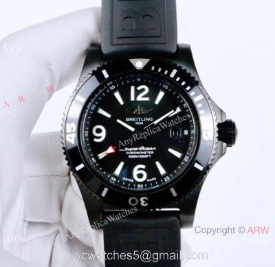 New Fake Breitling Superocean II Blacksteel Rubber Strap Watches 1
