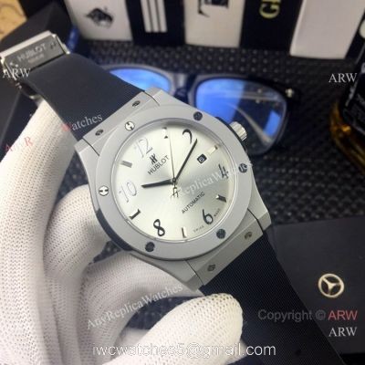 New Replica Hublot Classic Fusion Sand Case Silver Dial Watch 1