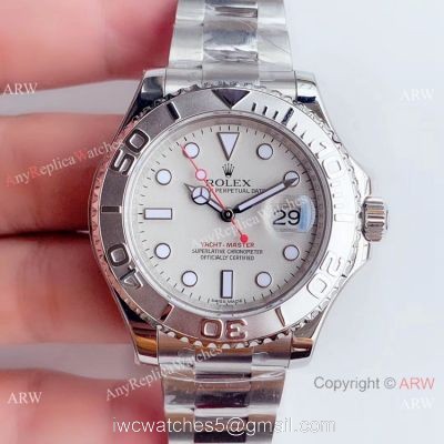 Highest Quality Replica Stainless Steel White Dial Rolex Yacht Master ?r Watch 1