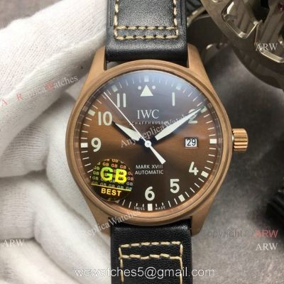 Swiss Replica IWC Big Pilots Spitfire 9015 Watch Bronze Case Brown Dial 1