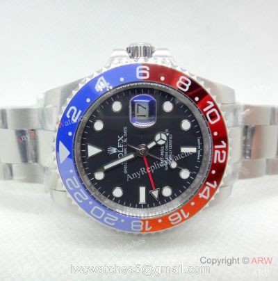 Higgest Quality Rolex GMT Master II Pepsi Replica Watch with ETA 2836 Movement 1