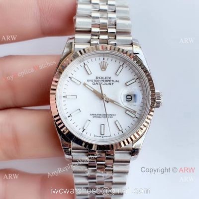 EW Rolex Oyster Perpetual Datejust White Dial 36mm Watch / Best Chinese Replica Watches 1