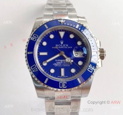 NEW Rolex Submariner Smurf Blue Ceramic Noob 3135 Replica Watch (V10) 1