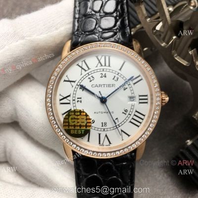 (GB Factory)Swiss Copy Cartier Ronde Solo De Watch Rose Gold Diamond 1