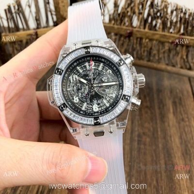 Hublot Big Bang Unico Chronograph Watches Hublot Transparent Watch Diamond Bezel 1
