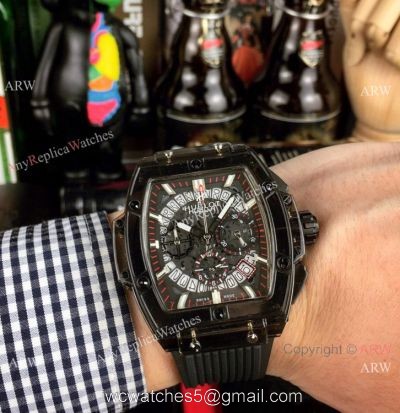 Fake Hublot Geneve Big Bang Black Unico Sapphire VK Chronograph Watch 1