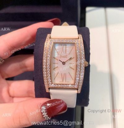 Copy Piaget Limelight Tonneau Rose Gold diamond Watch 27mm 1