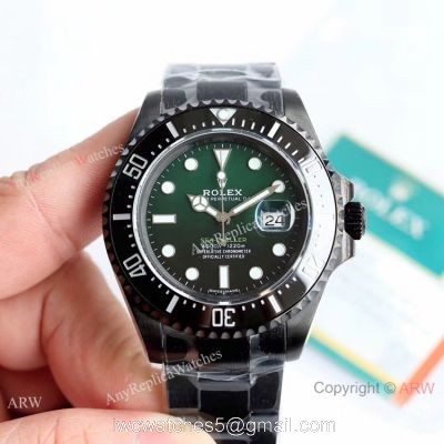 Rolex Sea Dweller 50th Anniversary Replica Watch All Black D-Green Dial KS Factory 2824 Movement 1