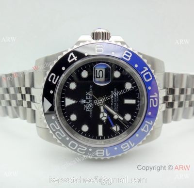 Replica Rolex Batman GMT-Master II Watch Stainless Steel Jubilee 40mm 1
