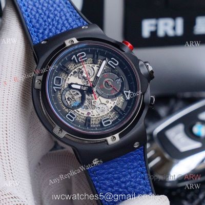 New Copy Hublot Classic Fusion Ferrari GT Chronograph Watches Black Case 1