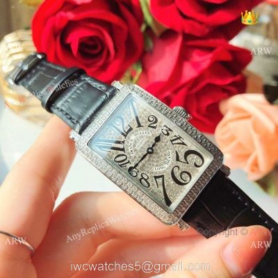 New Copy Franck Muller Long Island Ss Iced Out Diamond Watch 26mm 1