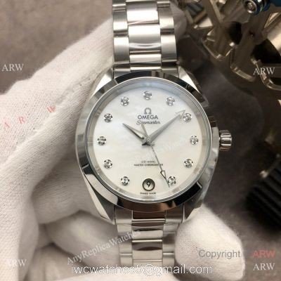 VS Factory Copy Omega Aqua Terra 150m 8800 Watch Diamond Dial Lady 1