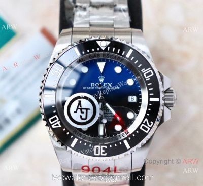 AJ Factory &8216;MAX Rolex Deepsea Blue Replica Watch 44mm 1