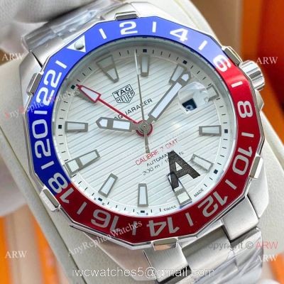 Copy Tag Heuer Aquaracer Calibre 7 GMT Watch New Blue Red Bezel 1
